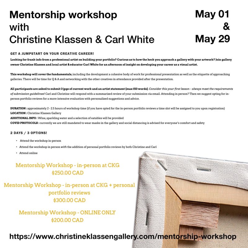 Christine Klassen Gallery workshop May 1 & 29, 2022