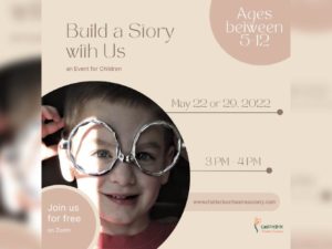 A promo image for Story Building with Children Workshop