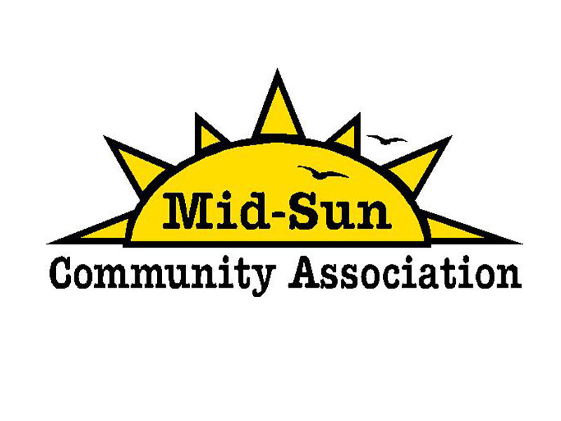 A logo for the Mid-Sun Community Association