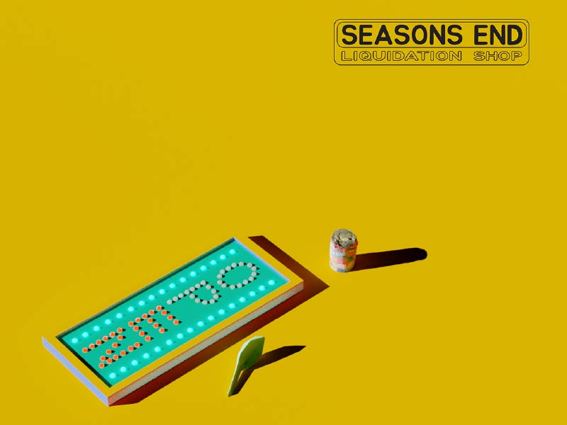 A promo image for Seasons End Liquidation Shop