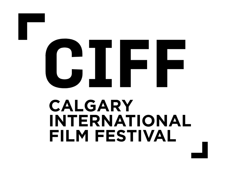 Calgary International Film Festival logo, black & white