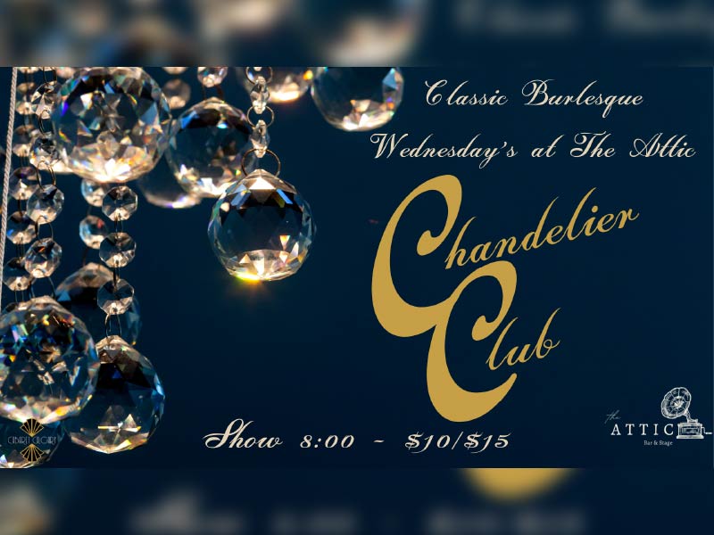 A promo image for The Chandelier Club