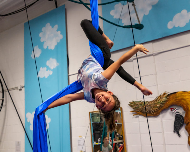 Aerial Class performer at Green Fools Theatre