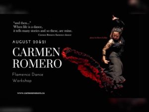 A promo image for Carmen Romero Flamenco Dance