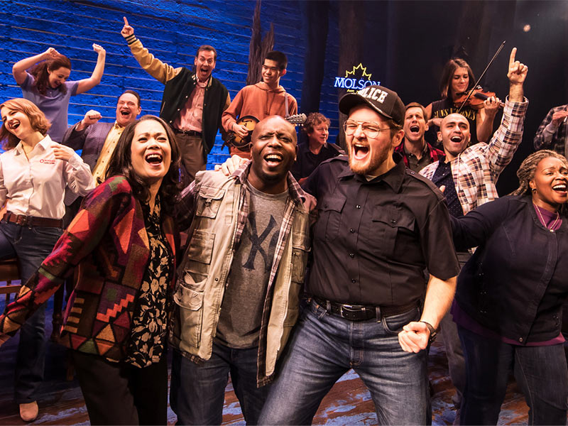 An image of the cast of Come From Away