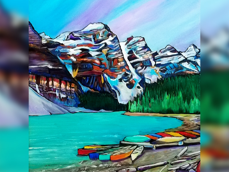 Artwork of Moraine Lake