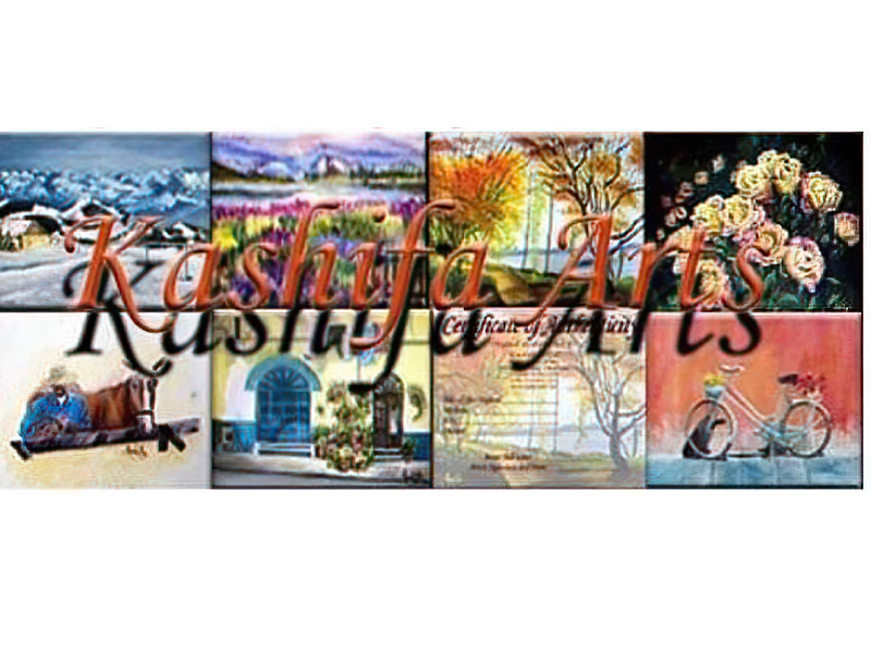 Kash Arts logo and art examples