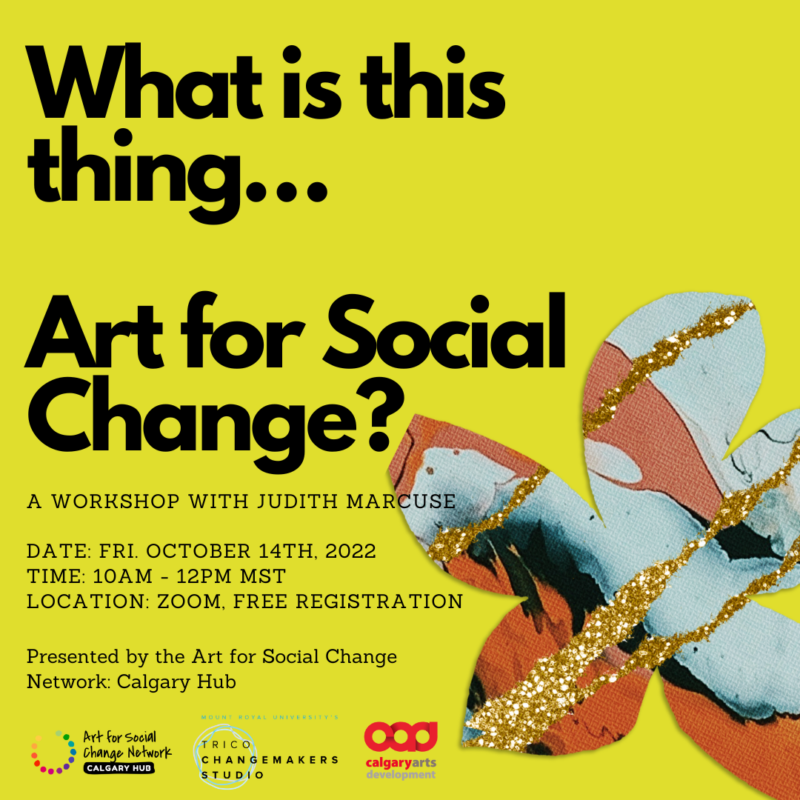 A workshop with Judith Marcuse | Date: Friday, October 14, 2022 | 10am – 12pm | Location: Zoom | Cost: Free registration
