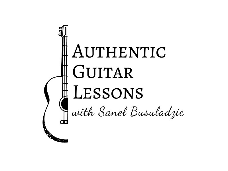 A logo for Authentic Guitar Lessons
