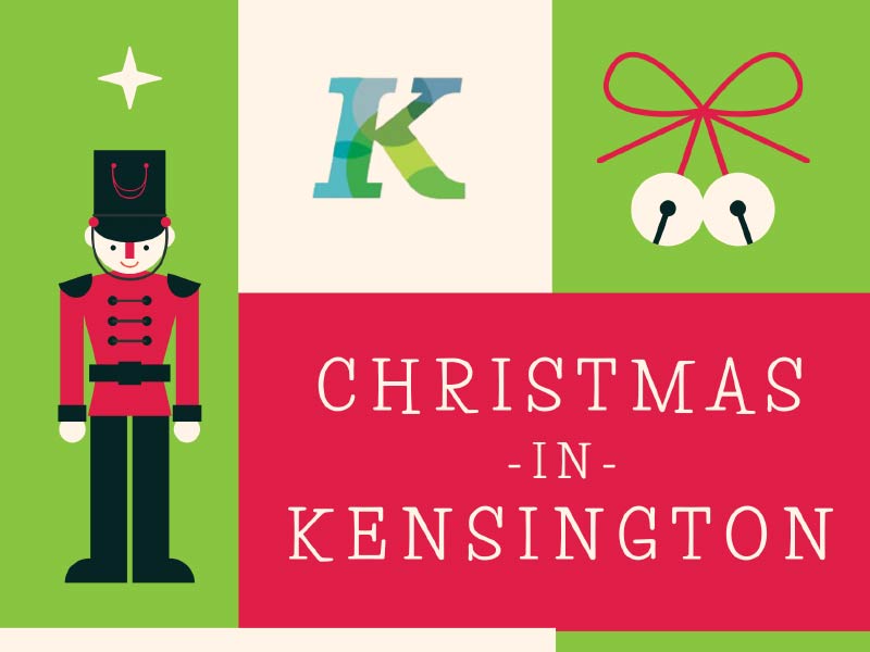 A promo graphic for Christmas in Kensington
