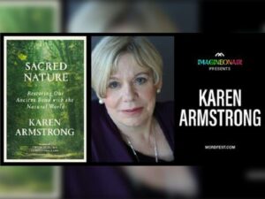 Image of Karen Armstrong and a cover of her book