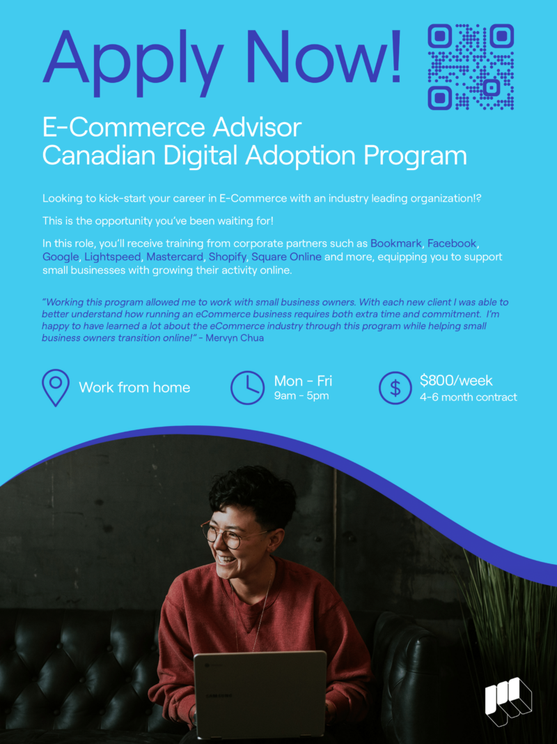 E-Commerce Advisor – Canada Digital Adoption Program (CDAP) | Work from home | Mon - Fri | $800 p/week