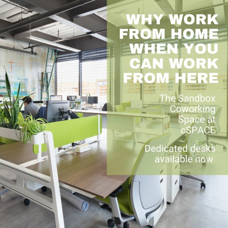 The Sandbox coworking place at cSPACE | Dedicated desks available now