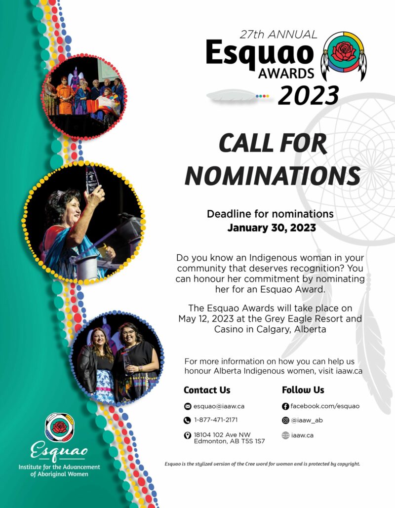 27th Annual Esquao Awards 2023 | Call for nominations | Deadline for nominations, January 20, 2023