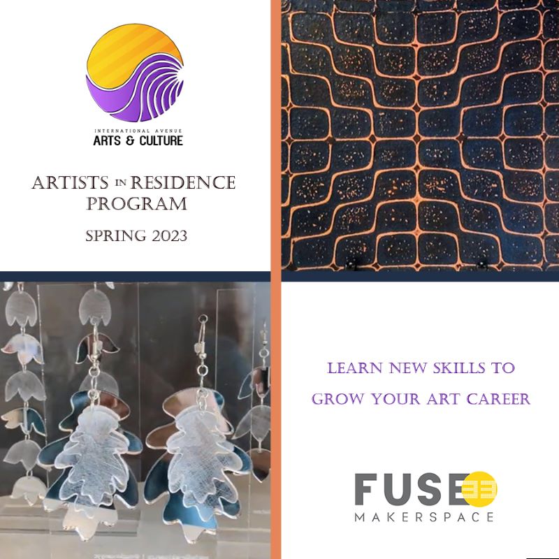 Artist in Residence Program by FUSE33 Makerspace | Spring 2023 | Learn new skills to grow your art career