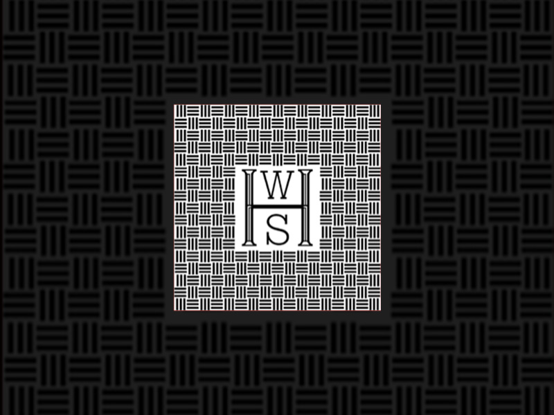 A black-and-white logo for the Heritage Spinners and Weavers Guild of Calgary showing the letters HWS.