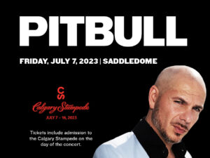A promo image for Pitbull concert during Calgary Stampede