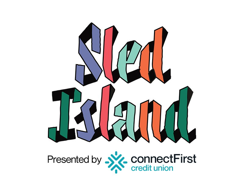 Sled Island logo | Presented by connectFirst Credit Union