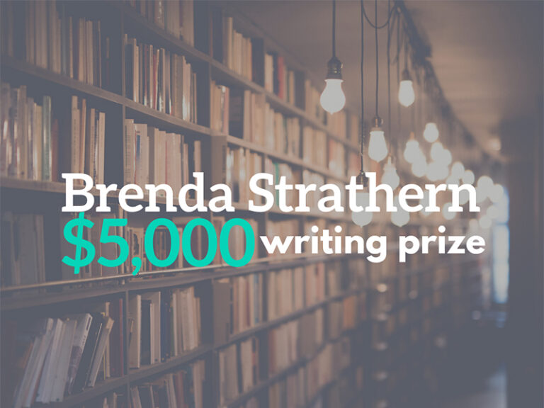 Brenda Strathern $5000 writing prize graphic