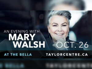 A promo image for An Evening with Mary Walsh