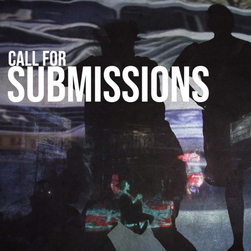 Graphic to promote the call for submissions from Theatre Encounter