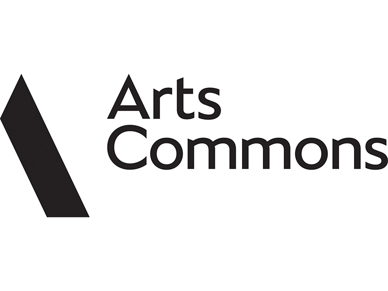 A black and white logo for Arts Commons