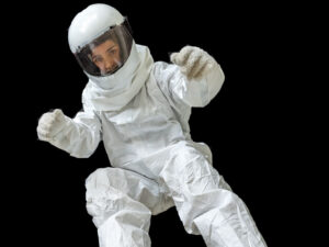 Image of person dressed as astronaut