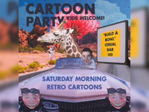 A promo image for Saturday Morning Cartoon Party