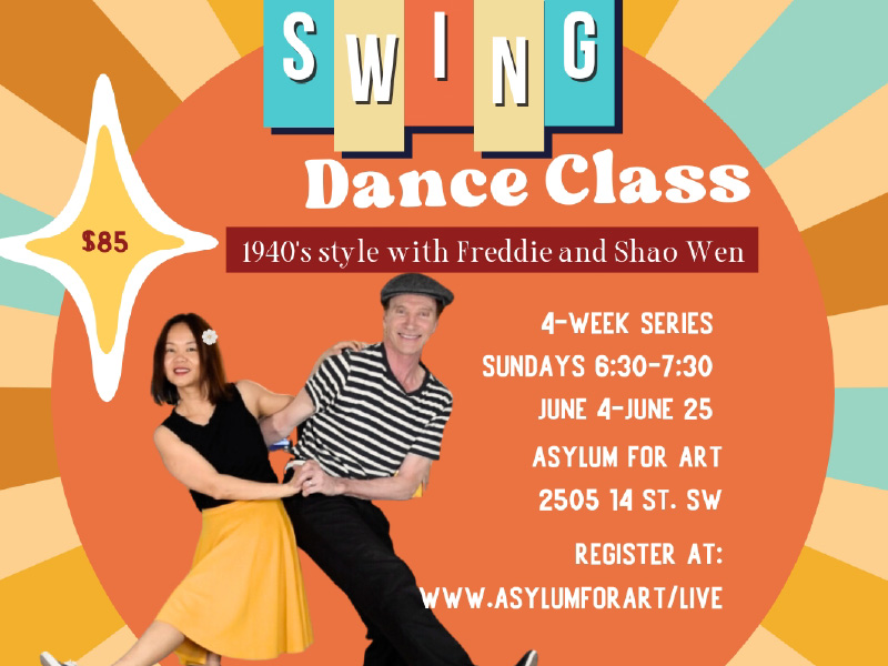 A promo image for Swing Dance Classes at Asylum