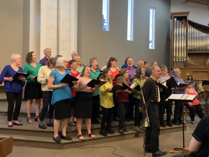 Photo of choir performers singing