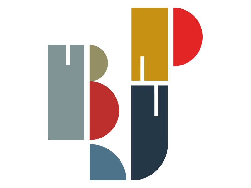 A multi-coloured logo for Buckingjam Palace Music Foundation