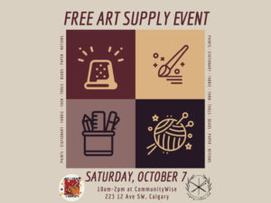 A promo image for Free Art Supply Event