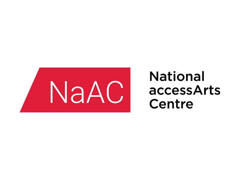 A red and black logo for National Access Art Centre