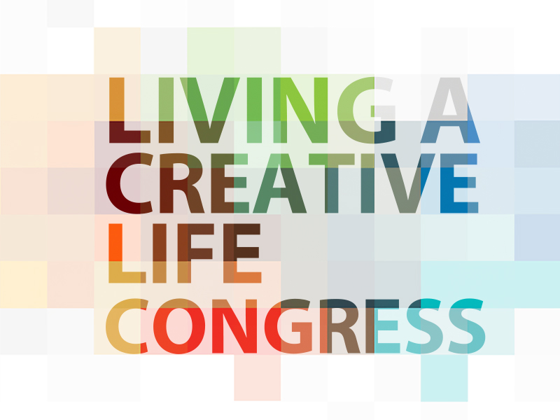 Colourful branding for Living a Creative Life Congress 2023