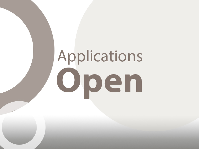 Announcement graphic for Applications Open