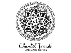 A black and white logo for Chantel Traub