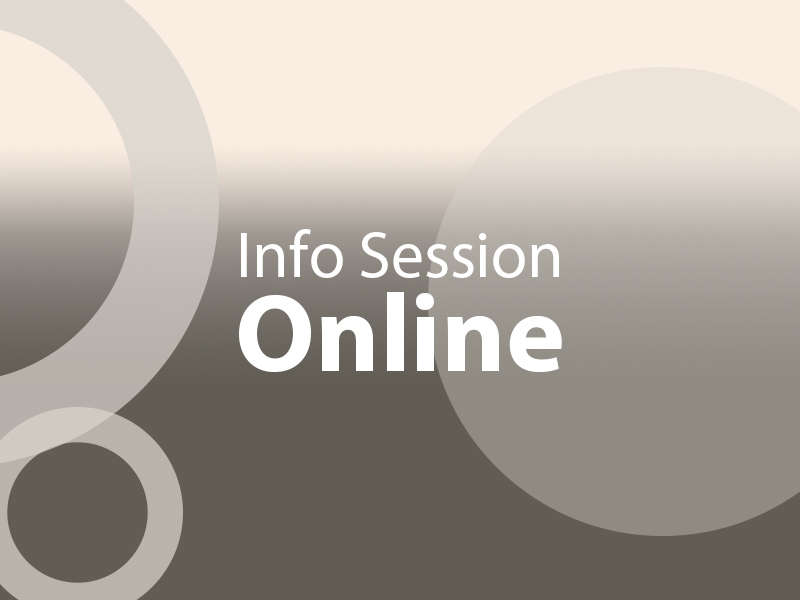 Info session online graphic for Announcement pages