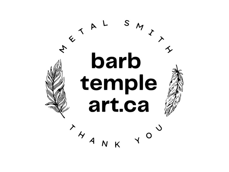 A black and white logo for Barb Temple Art