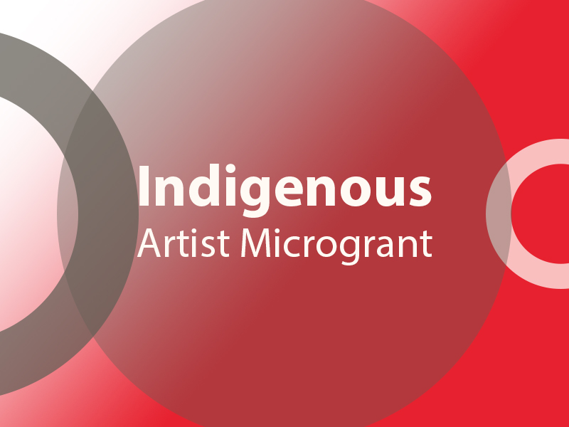 Indigenous Artist Microgrant graphic with branding colours