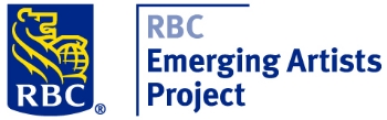 A blue, yellow and white logo for the RBC Emerging Artists Project