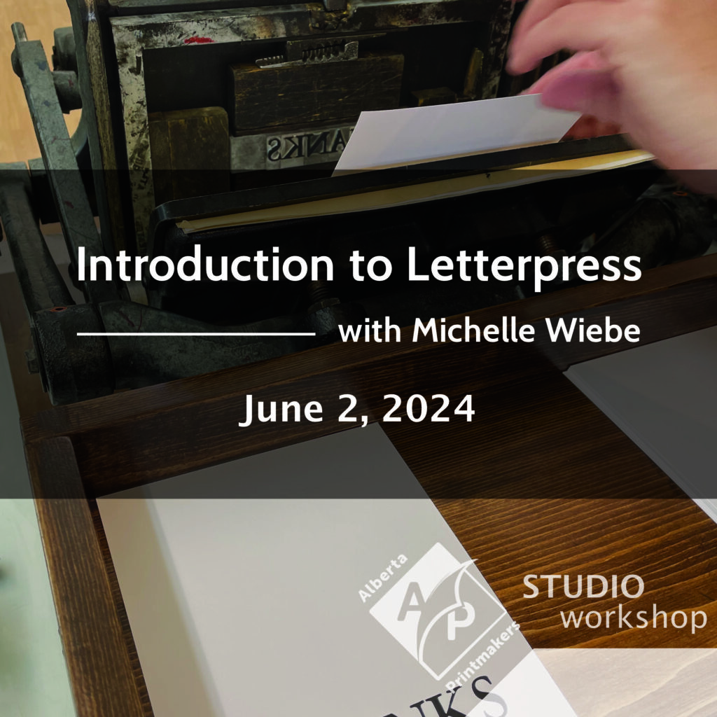 Introduction to Letterpress graphic hosted by Michelle Wiebe