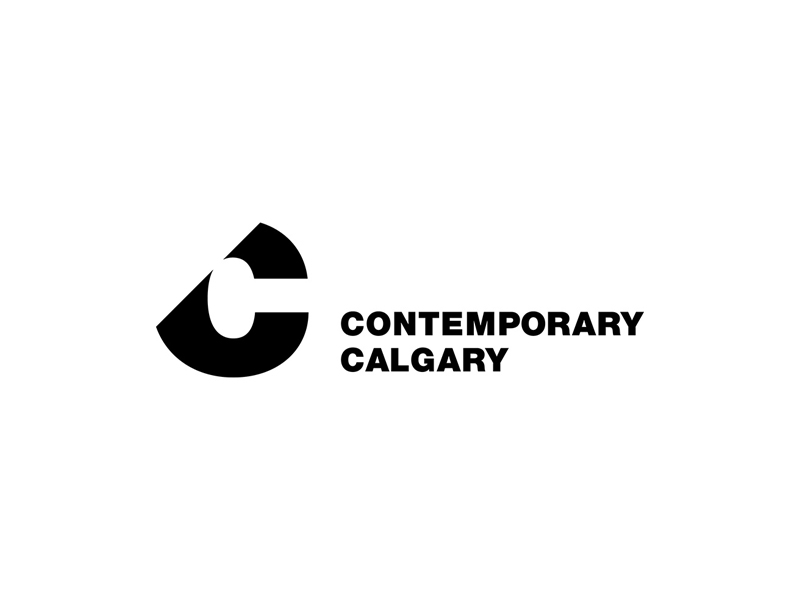 A black and white logo for Contemporary Calgary