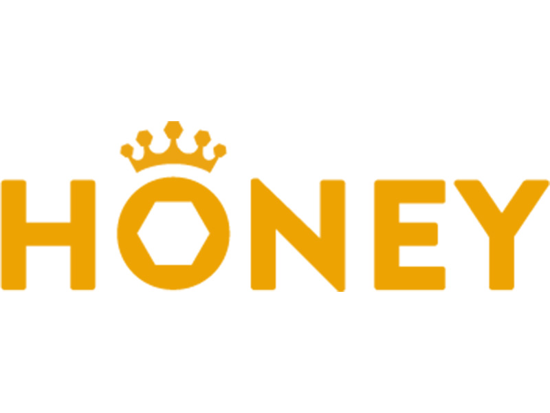 A logo in gold and white for Honey Creative