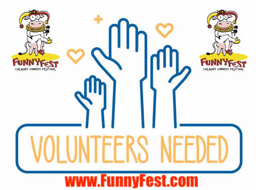 FunnyFest graphic for volunteers needed | www.funnyfest.com
