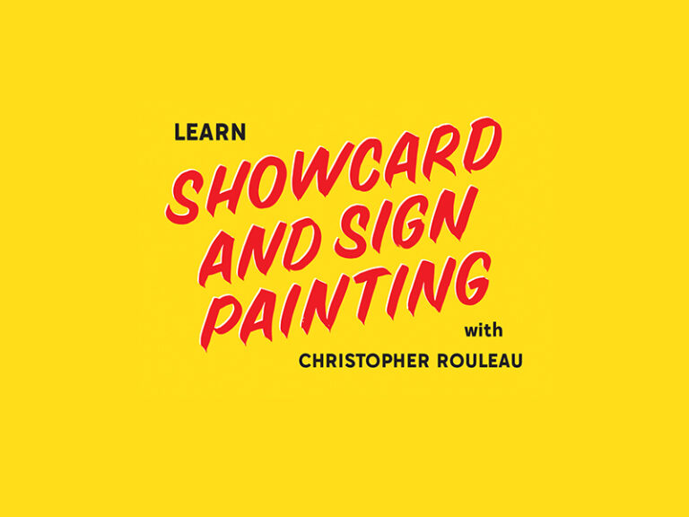 Christopher Rouleau workshop for Showcard Sign Painting