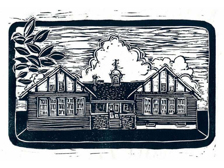 A black and white rendering of North Mount Pleasant Art Centre