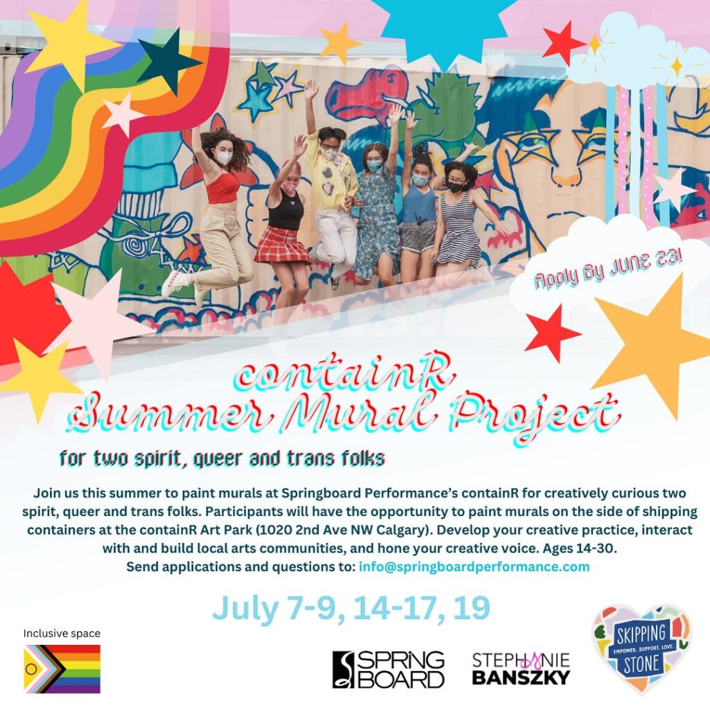 Graphic for containR's Summer Mural Project for ages 14 to 30.