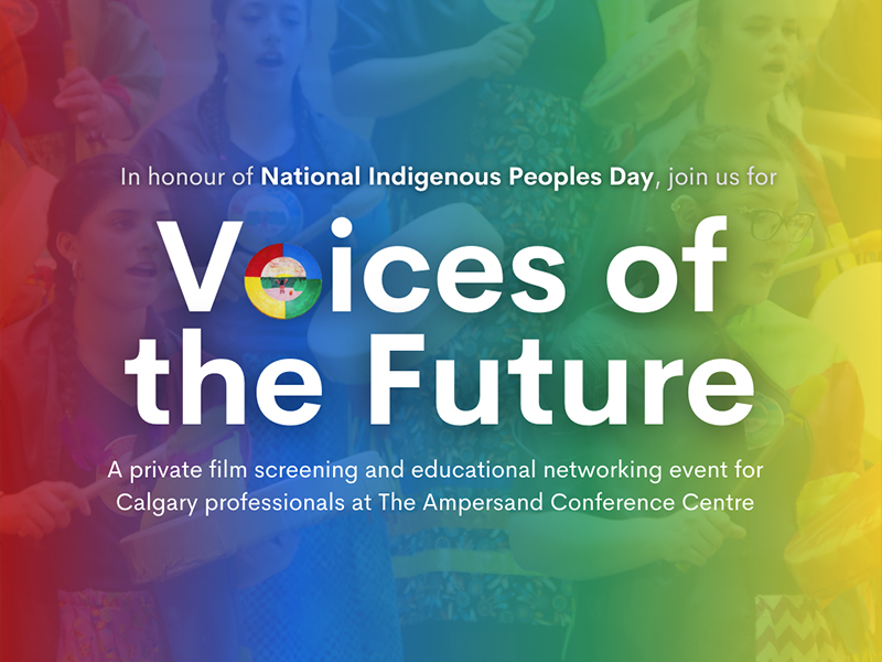 Graphic to promote Voices of the Future in honour of National Indigenous Peoples Day