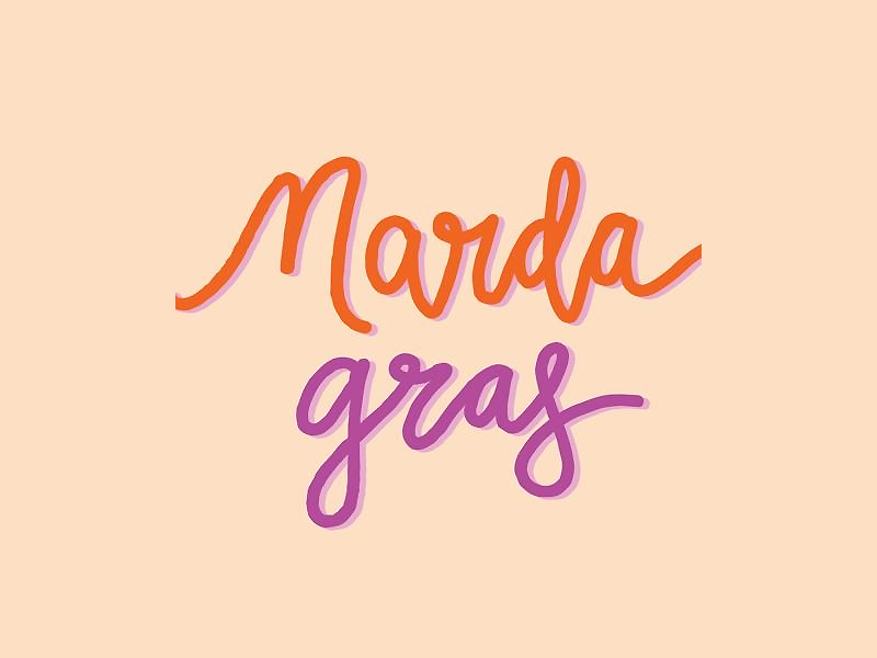 Colourful graphic for Marda Gra logo