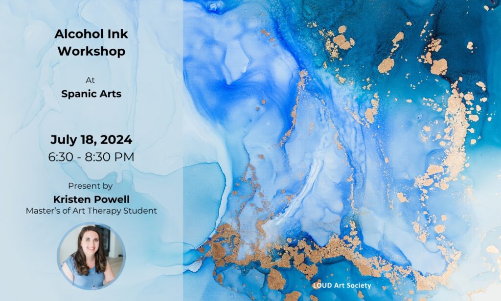 Graphic for Alcohol ink workshop on July 18, 2024